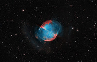 M27, the Dumbbell Nebula, in Ha and OIII