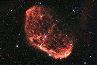 Crescent Nebula in HOO + RGB Stars