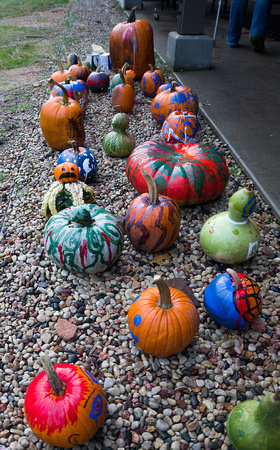 The Venturers decorated pumpkins for judging and for blowing up.