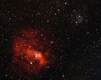 Bubble Nebula in H-alpha and OIII