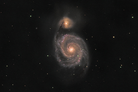 Whirlpool Galaxy (M51) in LRGB