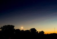 Moon and Jupiter at Sunset, WSP, WI